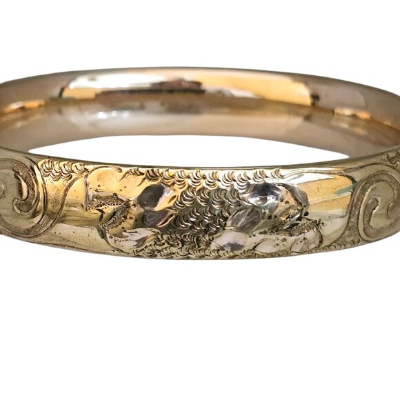 Antique Signed Finberg MFG Elaborate Design Bangle Bracelet (A7402) - Picture 3 of 6